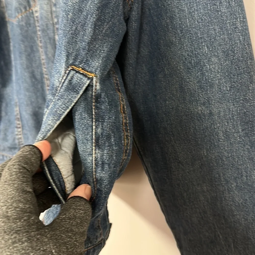 Vintage Tiara International Denim Jacket Lined with Sweater Material Size L, 90s - Picture 9 of 12